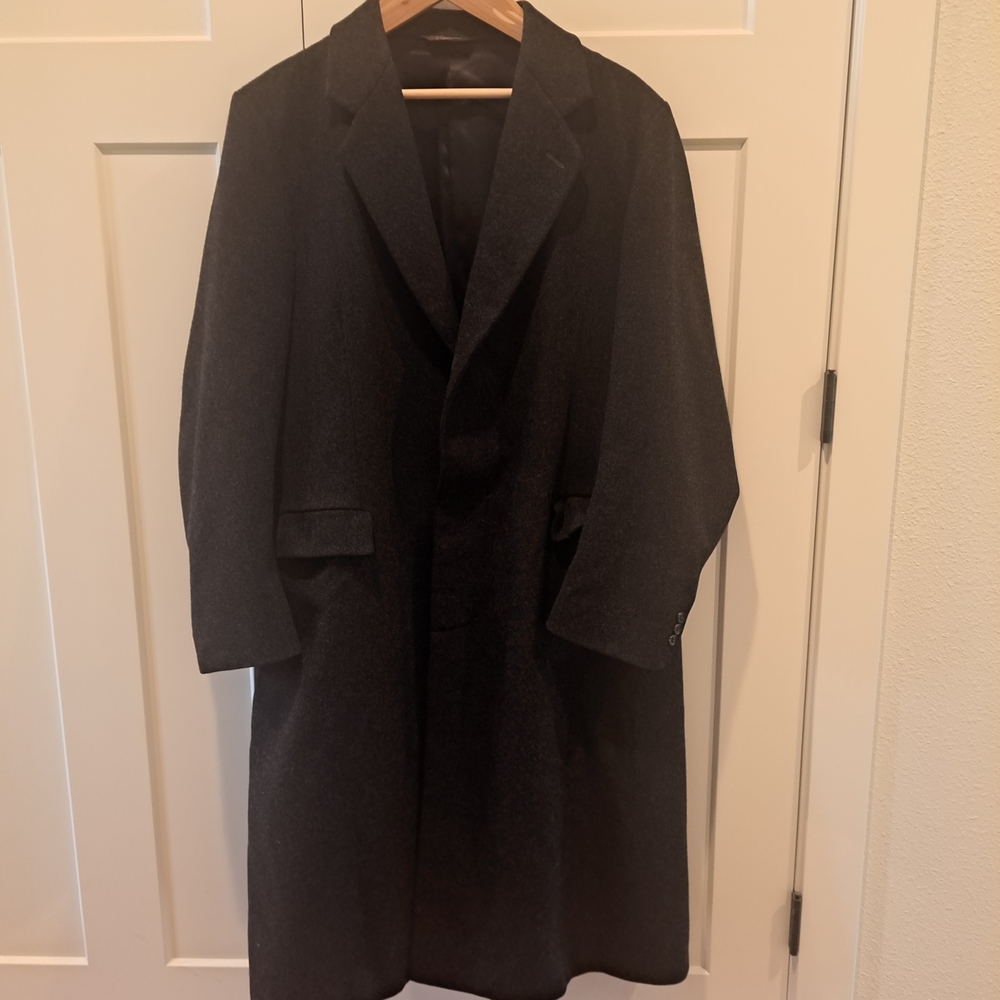 Men's Classic Black Overcoat